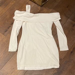 Revolve Asymmetrical White mini dress